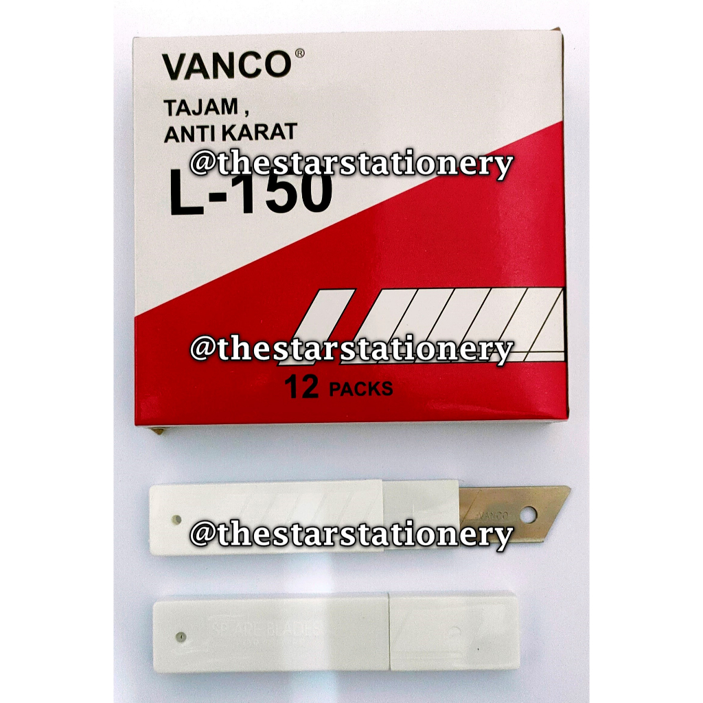 

(1 Tube Isi 5 Pcs) GROSIR Isi Cutter Vanco L-150 Besar / Cutter Blade Refill Isi Pisau Pemotong Vanco L-150 / Vanco L 150