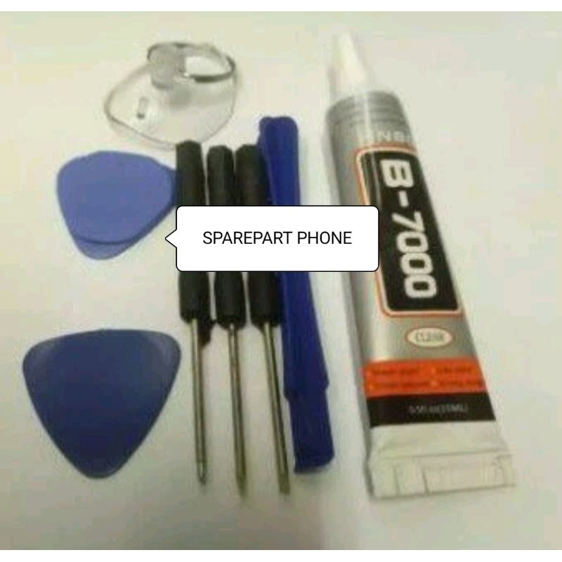 Obeng Service Hp Obeng Set Mini + Lem Lcd Touchscren Lem Kaca Lcd Lem B7000 15ml Ori