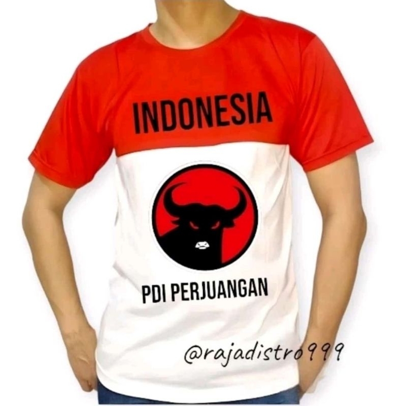 KAOS DISTRO MERAH PUTIH PARTAI PDI PERJUANGAN