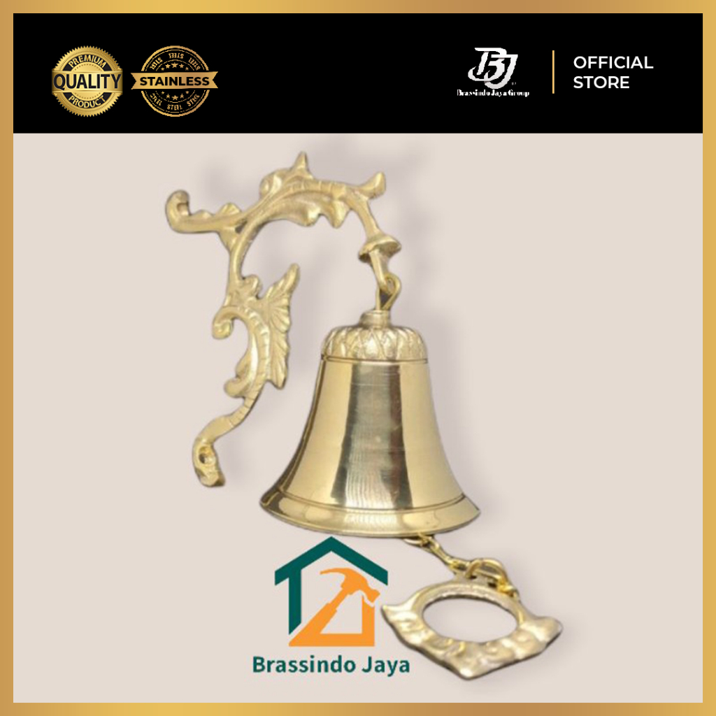 Bel Lonceng Pintu Rumah Tanpa Kabel / Klintingan Rumah Bahan Kuningan Brass Dan Antik