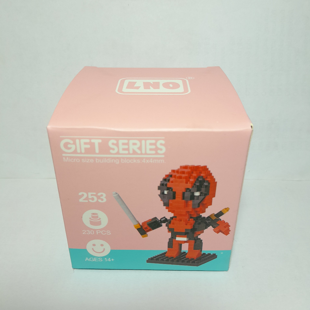 LNO Mini Block Karakter Deadpool Mainan Balok Susun Anak 3D Puzzle Toy Mini Brick Mainan Edukasi Ana