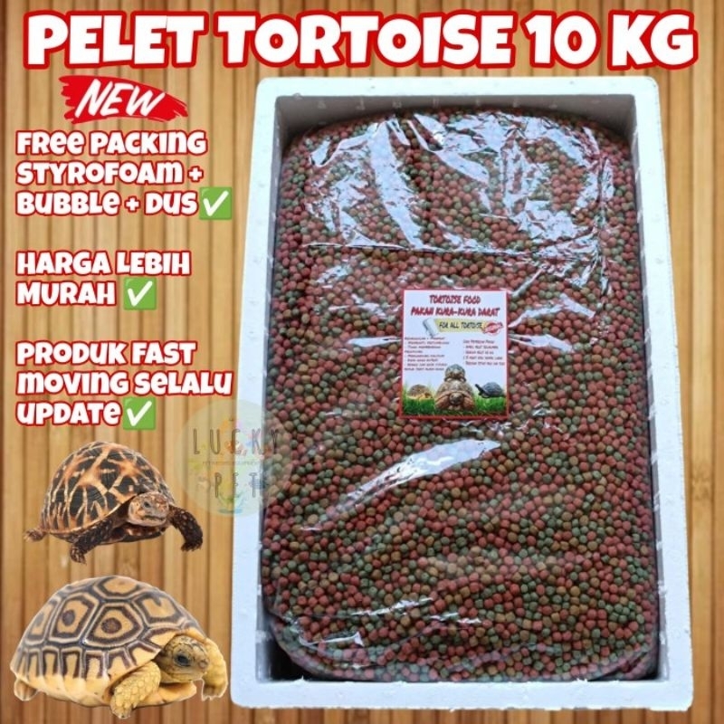 [10 KG] Makanan pakan pelet kura kura darat sulcata sulkata pardalis indian star aldabra russian tor