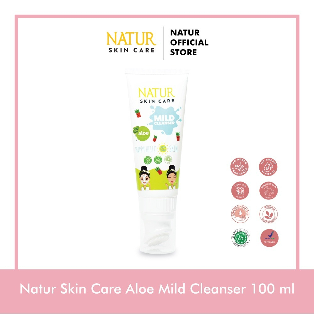 [FLASH SALE] Natur Aloe Mild Cleanser 100 ml - Sabun Wajah Kulit Kering Sale Murah Promo