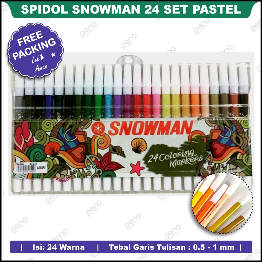 

Spidol 24 Warna Snowman PW-24A