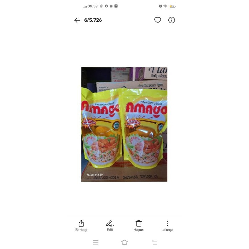 

Minyak goreng Amago 2 L