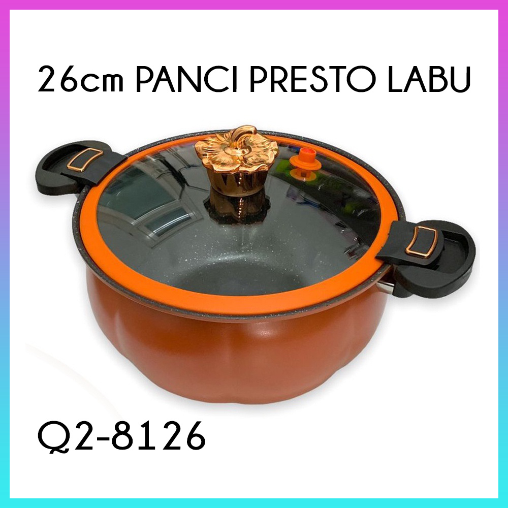 Q2-8126 || Panci Presto Labu 26 cm 7 Liter / Totipotent Pot Q2 8126 / Panci Presto Q28126 Viral / No