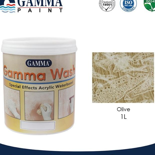 Gamma Wash - OLIVE - Cat wash Motif Spesial Efek