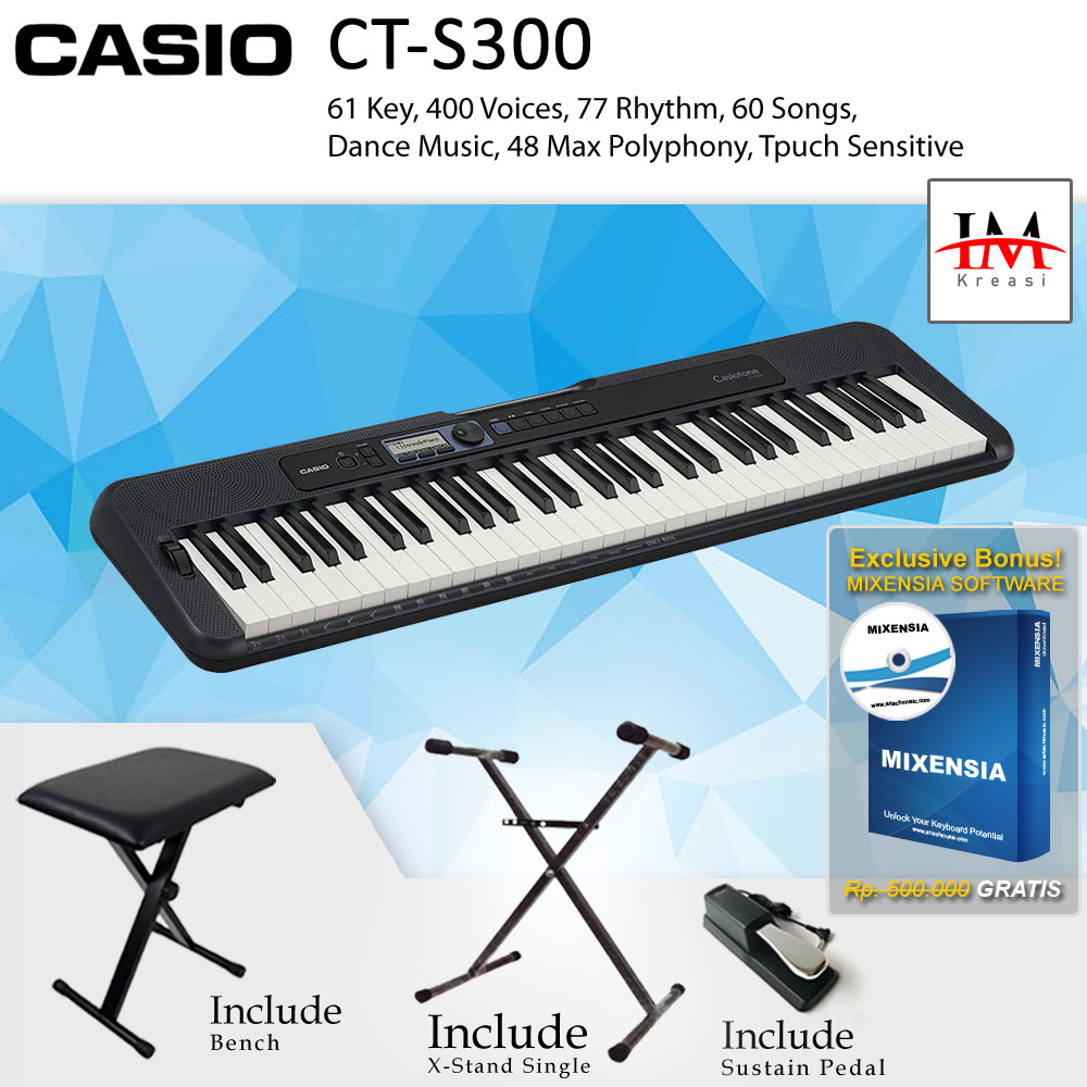 Keyboard Casio CT-S300 - CTS300 - CTS 300 Garansi Resmi
