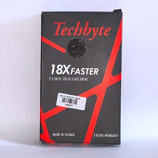 SSD Techbyte 128 GB SATA3 Garansi Resmi 3 Tahun untuk Laptop dan PC