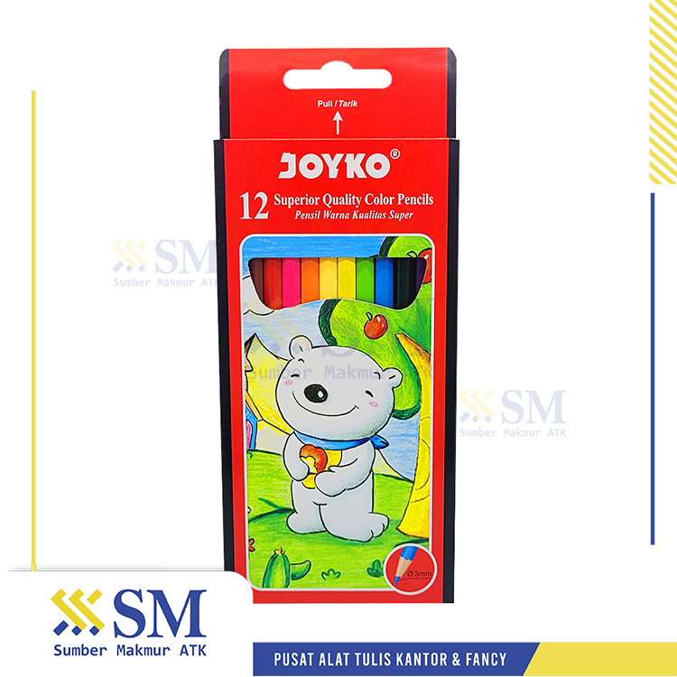 

PENSIL WARNA 12 WARNA JOYKO CP-12PB PANJANG