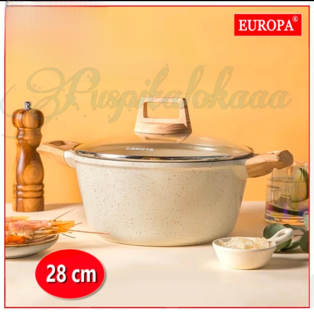 EUROPA CASSEROLE COATING MARBLE | PANCI MARBLE ANTI LENGKET 28 CM