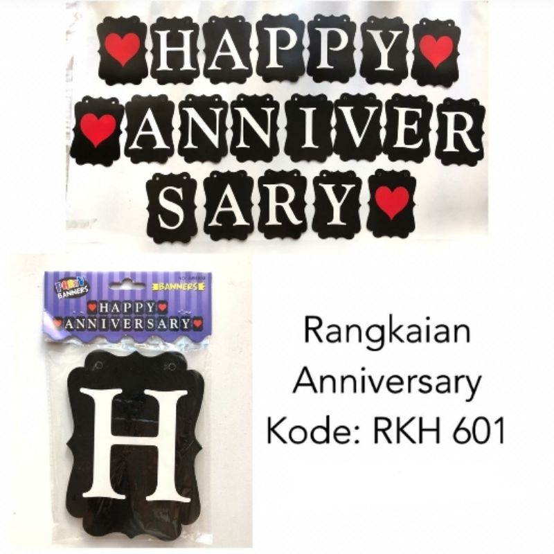 TULISAN HAPPY ANNIVERSARY / RANGKAIAN HAPPY ANNIVERSARY / BANNER HAPPY ANNIVERSARY