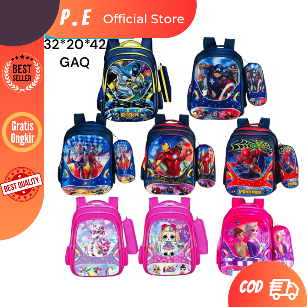 Tas Ransel Anak SD / TK Tas Anak Karakter Import Bagus Banget R806