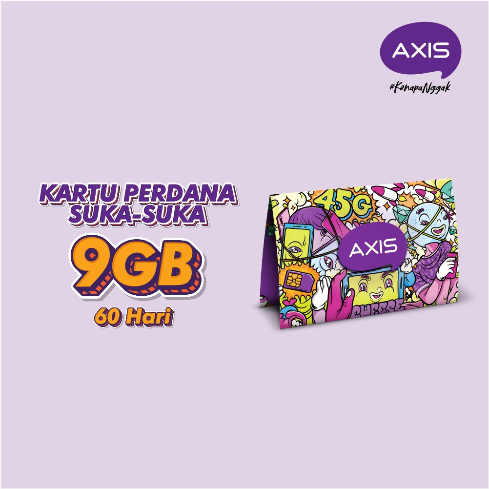 AXIS Kartu Perdana Suka-Suka 9GB 60 hari