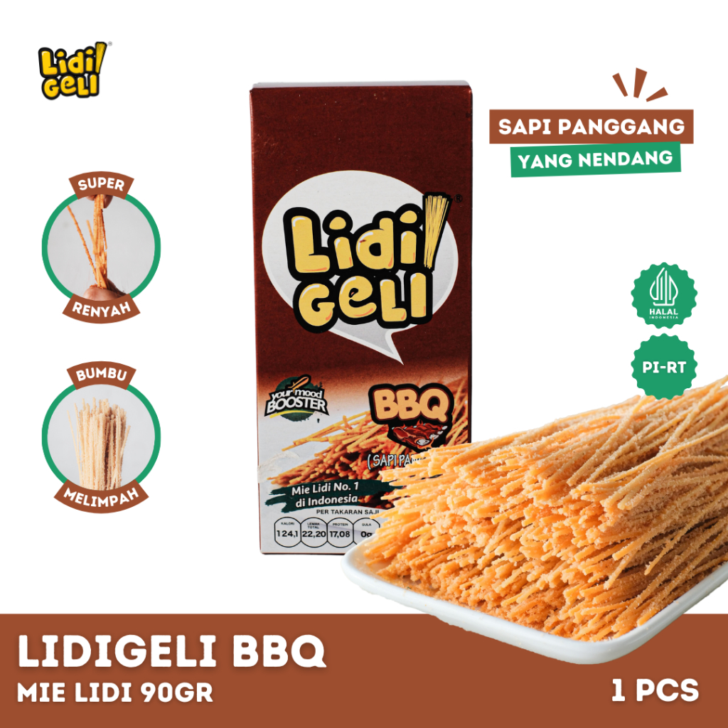 

Lidi Geli - Mie Lidi Rasa Barbeque 90gr