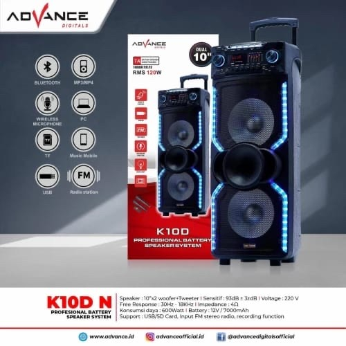 SPEAKER ADVANCE K10D V2+2MIC