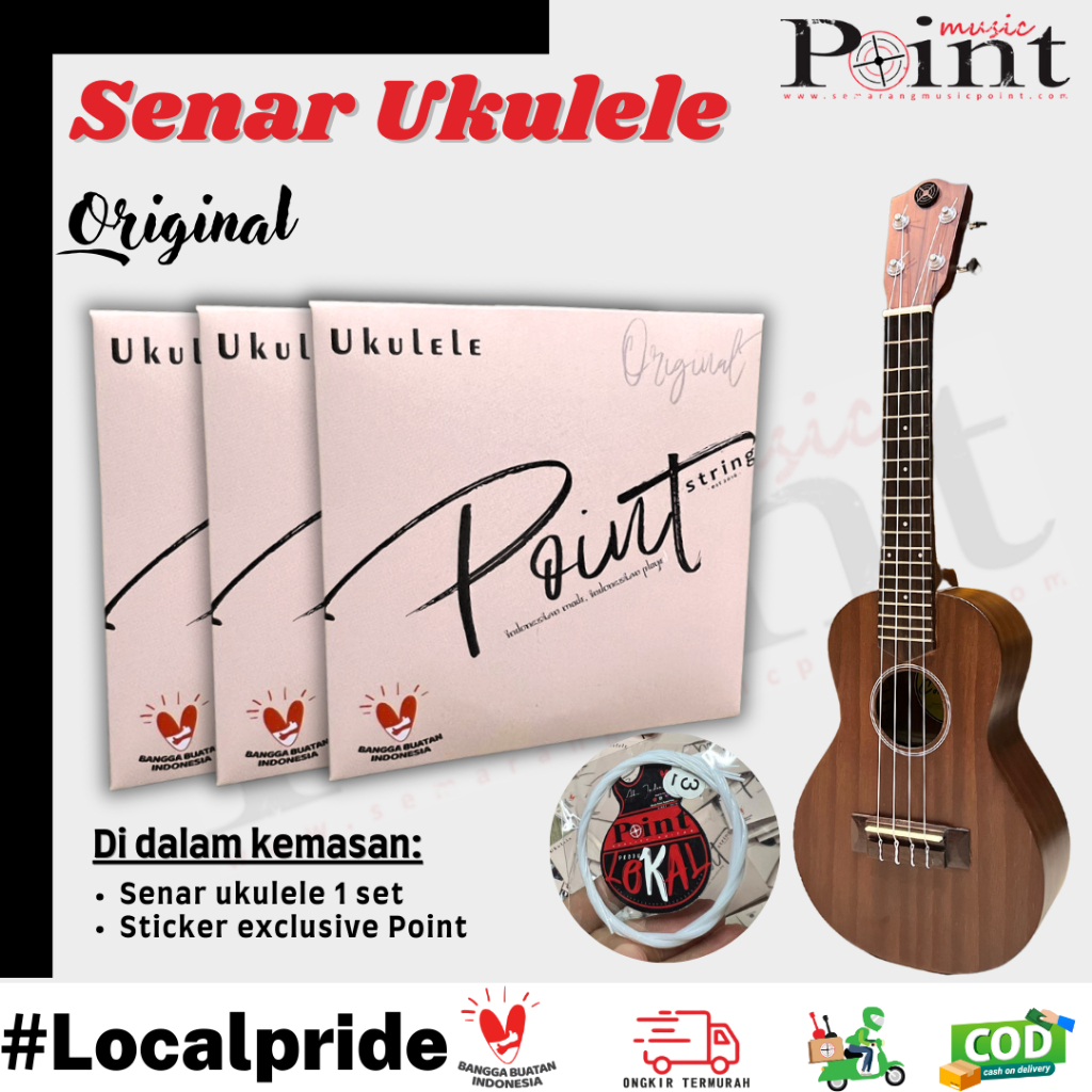Senar Ukulele Original Point 1set 4senar