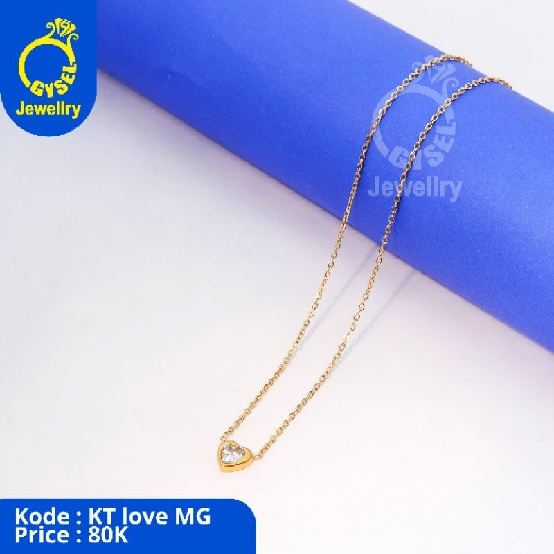 KT Love MG - Kalung Love Kecil Gold
