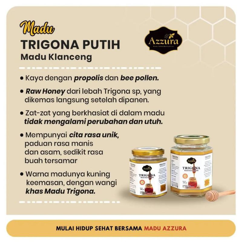 

Azzura Madu Trigona putih 200 gr