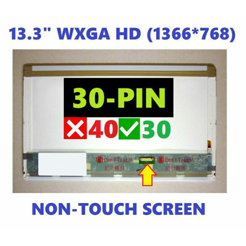 DISPLAY PANEL KACA LED LCD SCREEN DELL LATITUDE E4310 4310 LED LCD 13.3 13'3 13.3" INCI INCH INCI TE