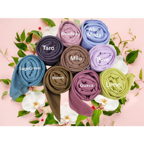 Hijab Paris Premium bahan voal || Hijab Polos voal premium