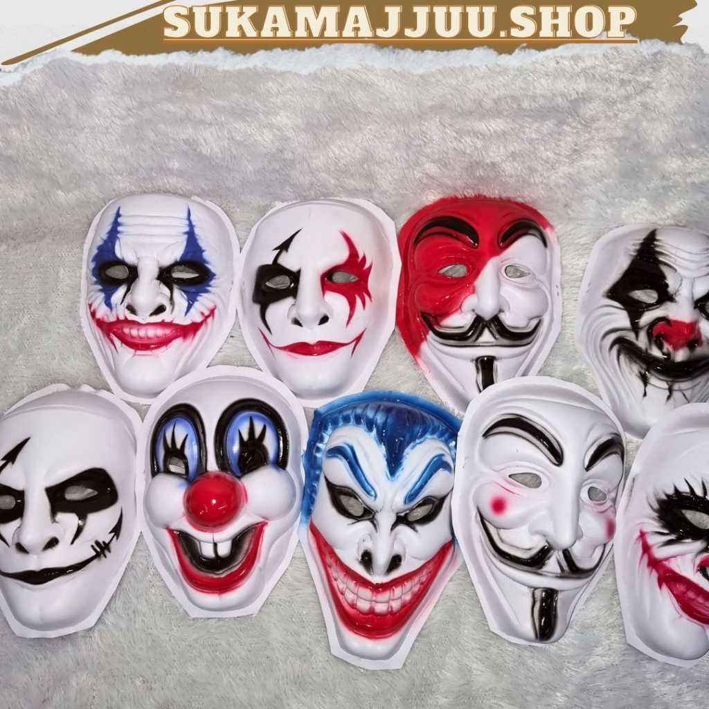 TOPENG HACKER JOKER|RANDOAM|Mainan topeng karakter|topeng anonymous / topeng joker