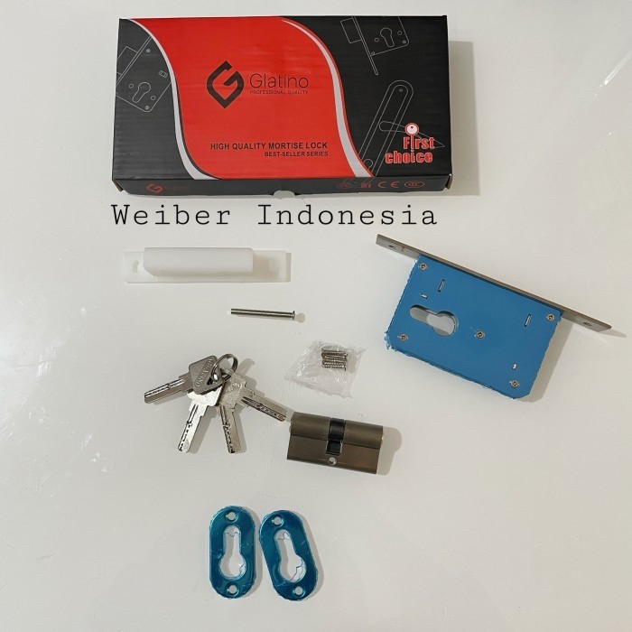 Body Sliding Pintu Kayu Glatino - Kunci Mekar -  Kunci Pintu Geser