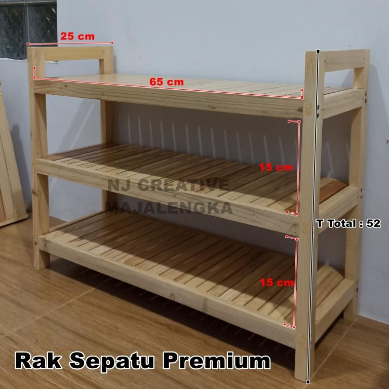 NJ Creative - Rak Sepatu Susun 3 Tingkat Rak Sepatu Aesthetic Serbaguna Portable Rack Cabinet Storag
