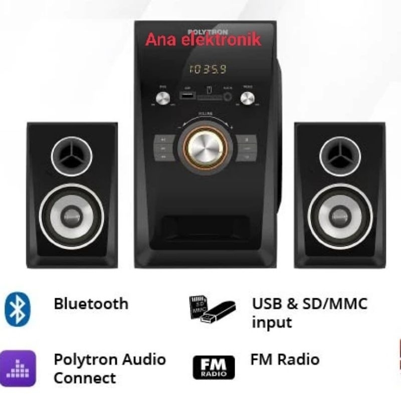 SPEAKER POLYTRON PMA 9521 BLUETOOTH USB FM RADIO