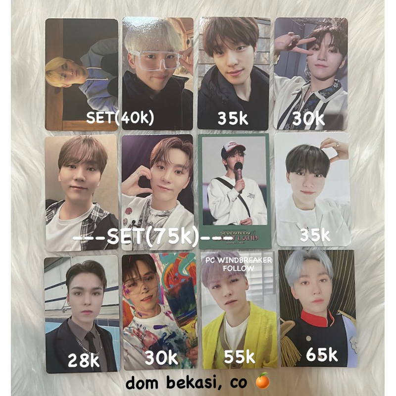 Photocard Seventeen PC SVT Seungkwan Dino Vernon SK DN VN In The Soop ITS Face The Sum FTS Ray Carat