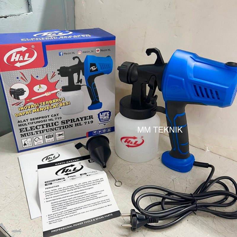 Electric Sprayer Multifunctional HL 719 Spray Gun Elektrik Cat Minyak Besi H&L