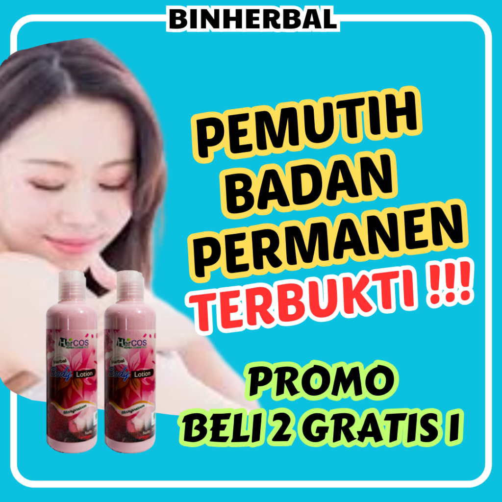 Hand Body Lotion Pemutih Badan Permanen BPOM Ampuh Halal Ori Hercos Body Lotion HBL-1