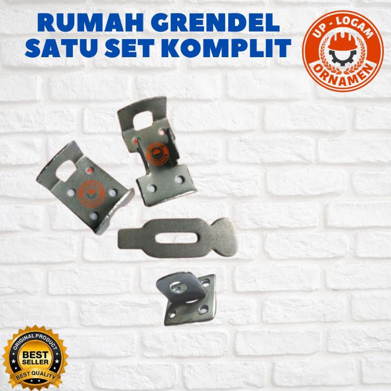 Grendel Rumah Satu Set / Rumah Slot Pagar Tralis / Gebyog dll