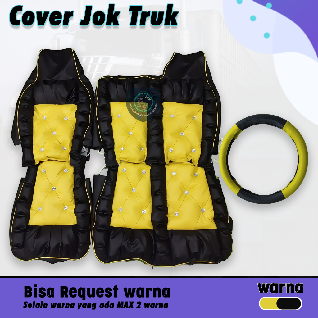 Cover Jok Truk Motif Sofa Kancing