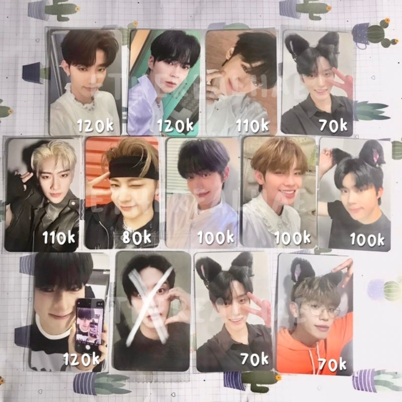 [ready stock] photocard benefit pob zerobaseone zb1 zhanghao hanbin gyuvin jiwoong ricky matthew tae