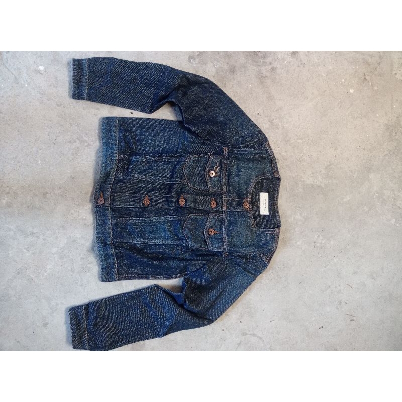 jaket jeans crop top bekas second original