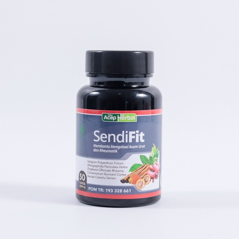 Kaka Herbal - SendiFit Kapsul Untuk Kesehatan Tulang Dan Sendi Obat Asam Urat Dan Rematik Sakit Lutut Nyeri Tumit Jari Tangan Kaku Tremor Syaraf Kejepit Asli 100% BPOM & HALAL MUI Isi 50 Kapsul-4