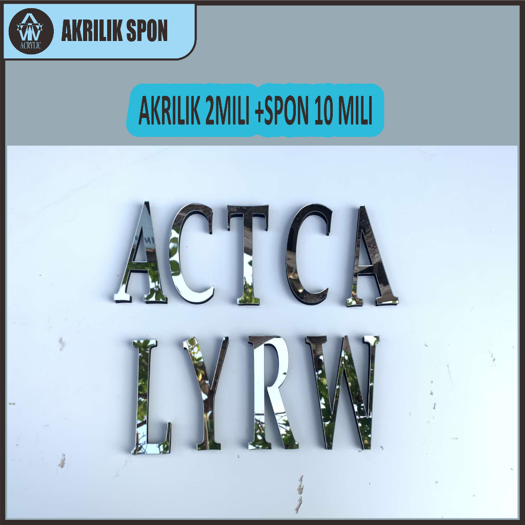 HURUF TIMBUL AKRILIK SPON