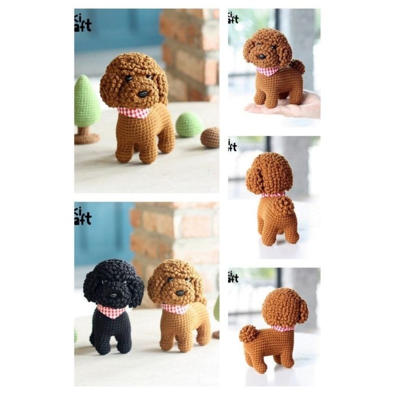 Gantungan Kunci Lucu Amigurumi Anjing Poodle