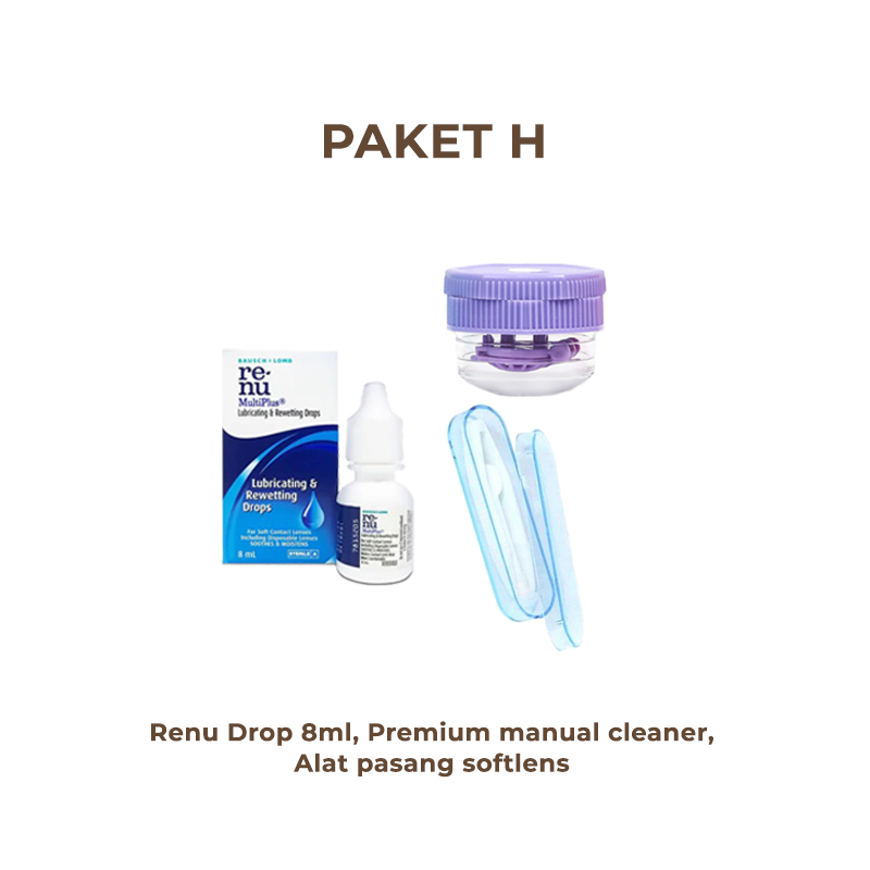 Naturalens Paket Pemula Alat pasang softlens, air pencuci, tetes mata