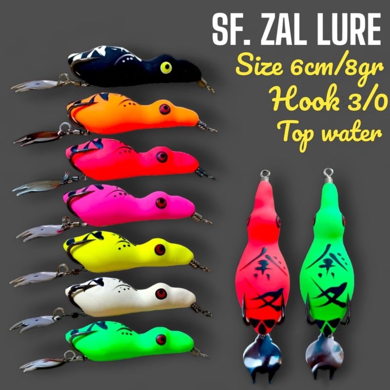 UMPAN CASTING SOFT FROG ZAL LURE 6CM. umpan karet. umpan mainan. umpan gabus
