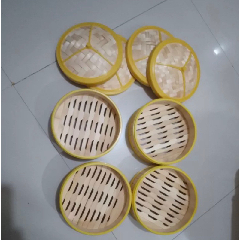 Klakat Dimsum 18cm / Klakat Bambu ring kuning / kukusan dimsum