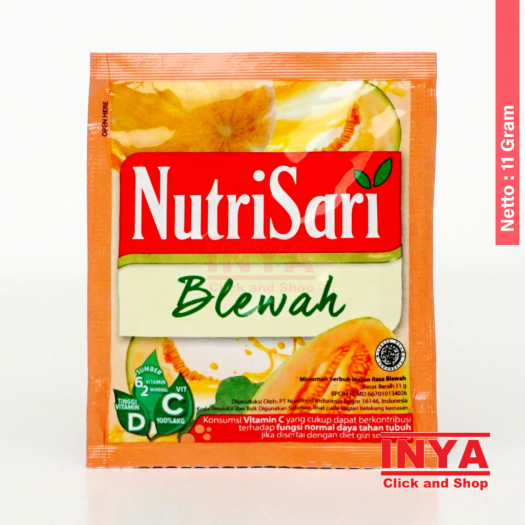 

NutriSari Blewah 11gr Sachet - Minuman Serbuk - Instant Powder Drink