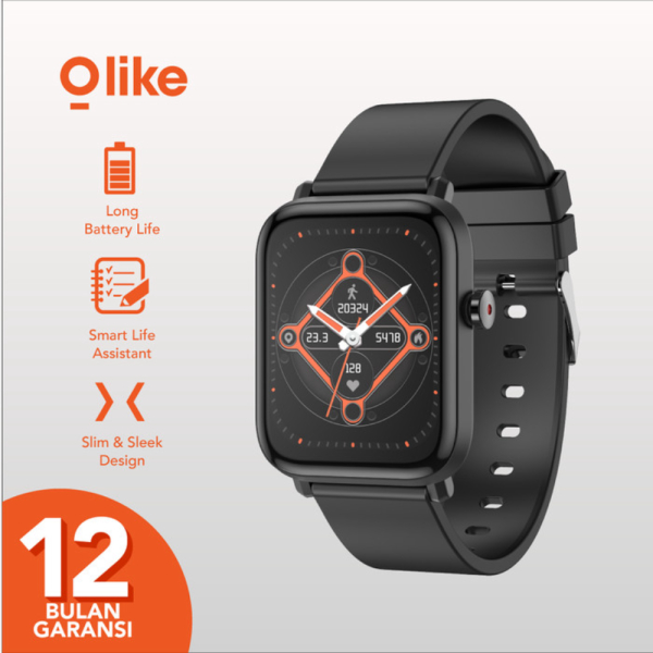 Unik OLIKE SMARTWATCH TOUCH SCREEN IP67 WATERPROOF SPORT HEALTH TRACKER W2 - Abu-abu Limited