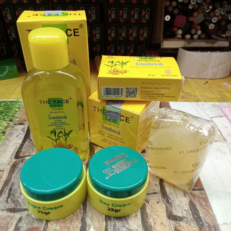 PAKET CREAM TEMULAWAK THE FACE 4in1 ORI