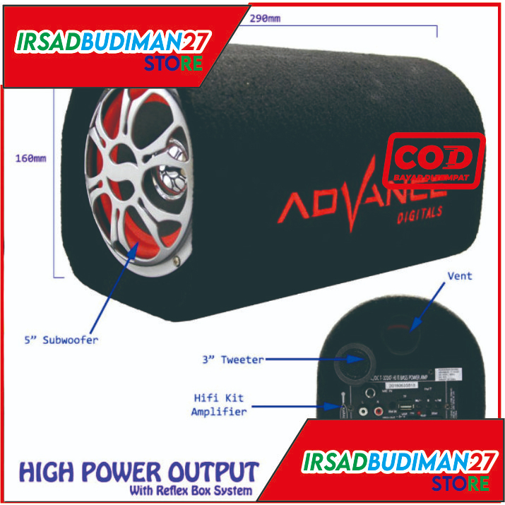 Speaker Aktif Tabung Mobil/Rumah Advance T101 Kf