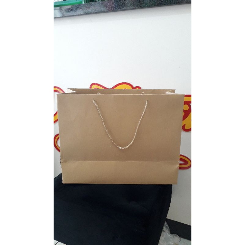 

Paperbag kertas coklat bahan craft uk 41 × 16 t32