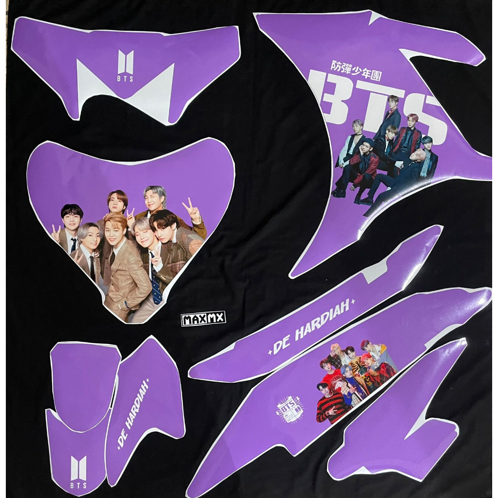 decal jupiter mx 135 full body keren motif bts ungu