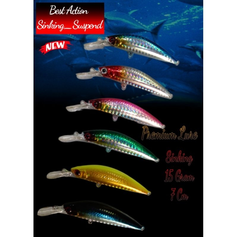 MINNOW SINKING 15gr Panjang 7cm || Lure Casting