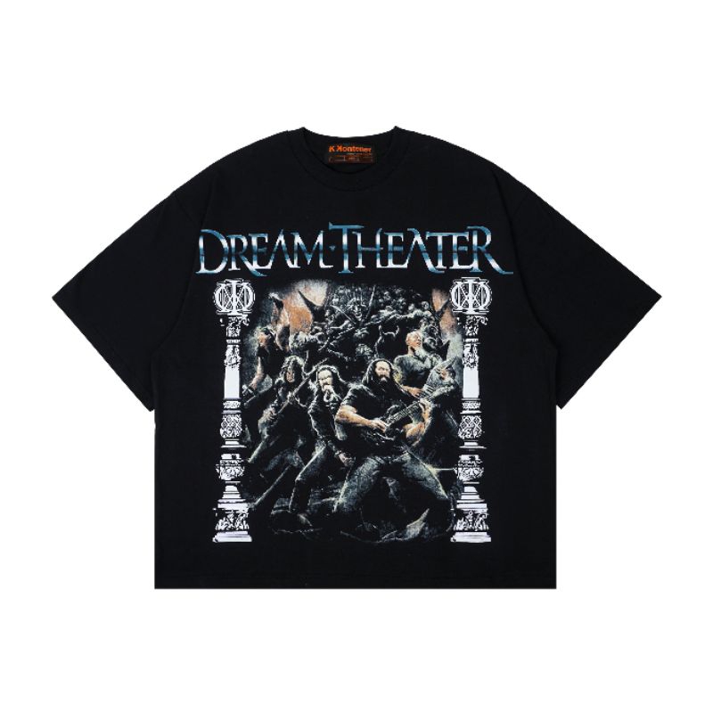 OVERSIZE TSHIRT KAOS OVERSIZE DREAM THEATER  BLACK